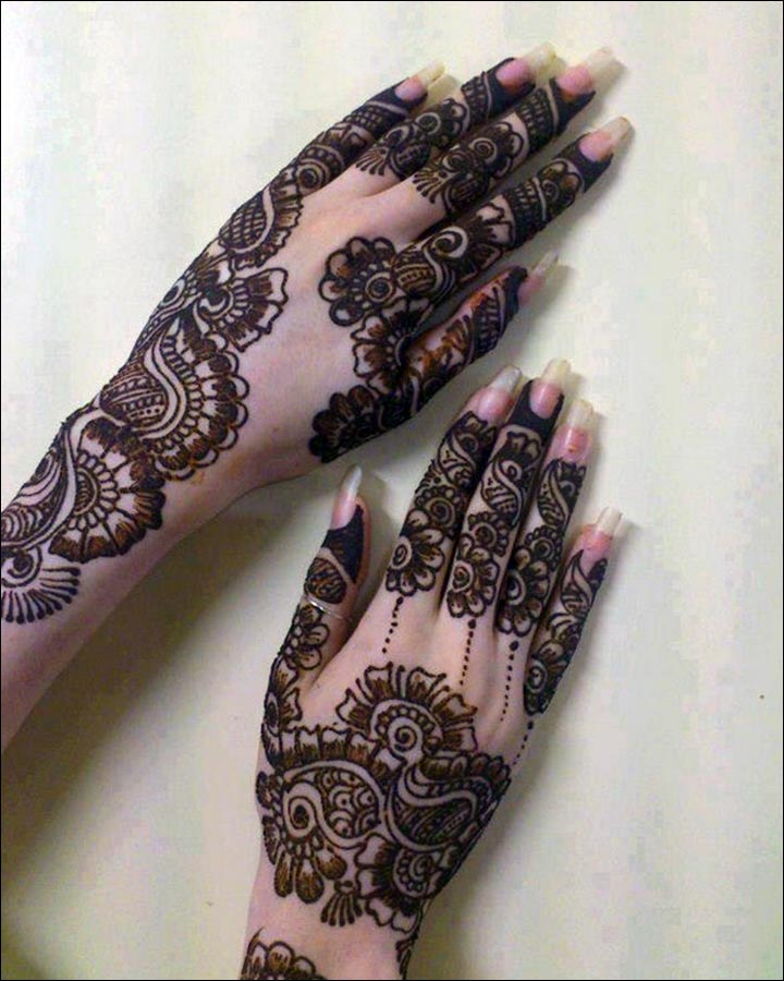 Pakistani Style Full Bridal Mehndi Design |Latest Intricate Mehandi Design  |Front Hand Wedding Henna - YouTube