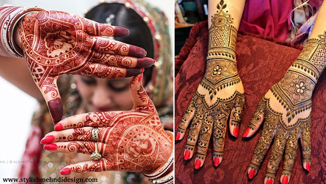 Bridal mehndi designs for back hand rajasthani | Image