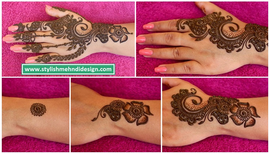 Latest Simple Backhand Mehndi design| Easy Mehandi design| Stylish Mehndi  design trick| Henna Mehndi - YouTube